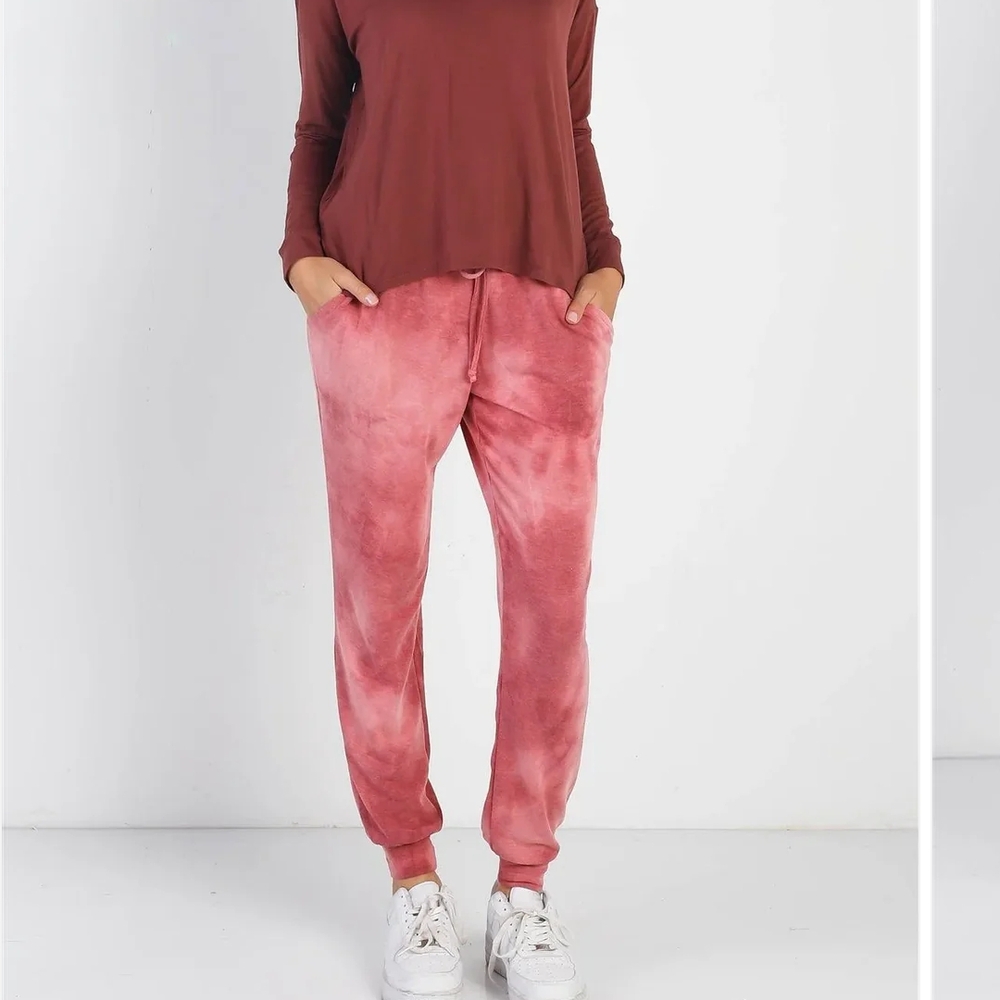 Rust Tie-Dye Jogger Pants - Picture 1 of 1